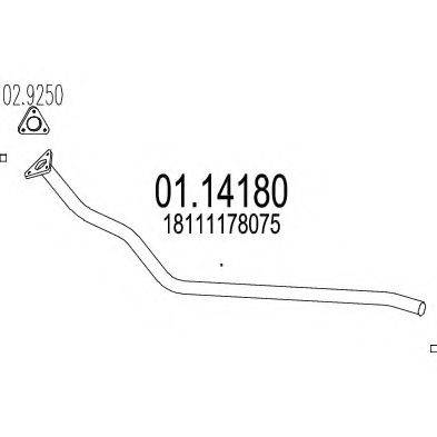 MTS 0114180 Труба вихлопного газу