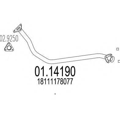 MTS 0114190 Труба вихлопного газу