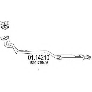 MTS 0114210 Труба вихлопного газу