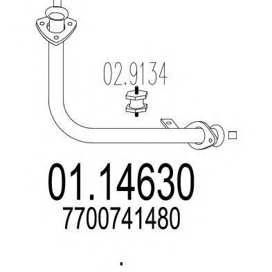 MTS 0114630 Труба вихлопного газу