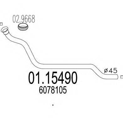 MTS 0115490 Труба вихлопного газу