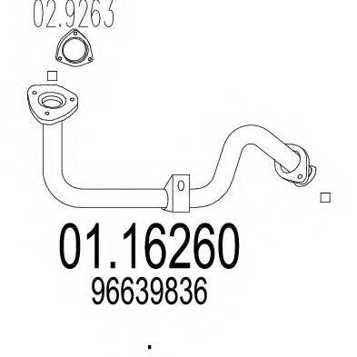 MTS 0116260 Труба вихлопного газу