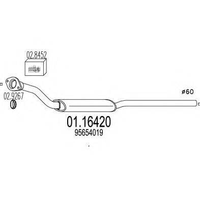 MTS 0116420 Труба вихлопного газу