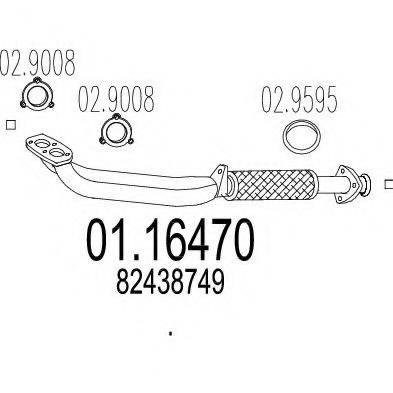 MTS 0116470 Труба вихлопного газу