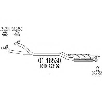 MTS 0116530 Труба вихлопного газу