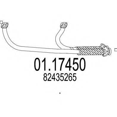 MTS 0117450 Труба вихлопного газу