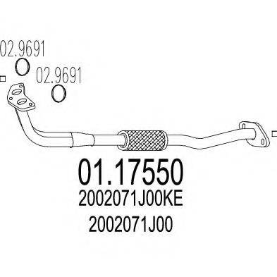 MTS 0117550 Труба вихлопного газу