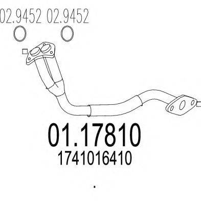 MTS 0117810 Труба вихлопного газу