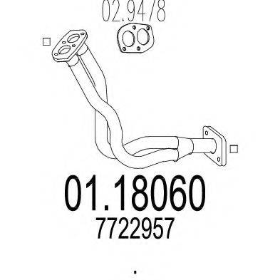 MTS 0118060 Труба вихлопного газу