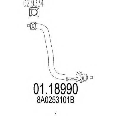 MTS 0118990 Труба вихлопного газу