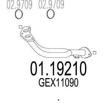 MTS 0119210 Труба вихлопного газу