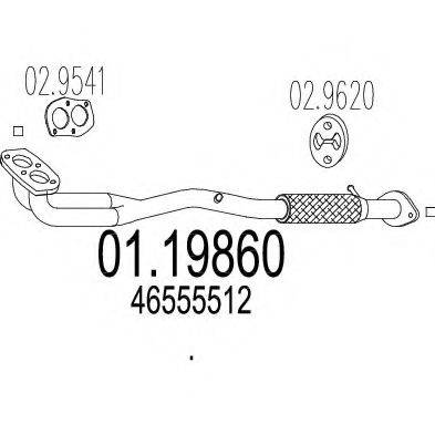 MTS 0119860 Труба вихлопного газу
