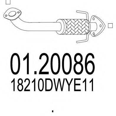 MTS 0120086 Труба вихлопного газу