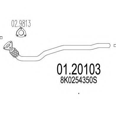 MTS 0120103 Труба вихлопного газу