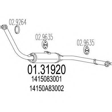 MTS 0131920 Передглушувач вихлопних газів