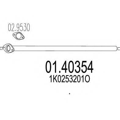 MTS 0140354 Труба вихлопного газу