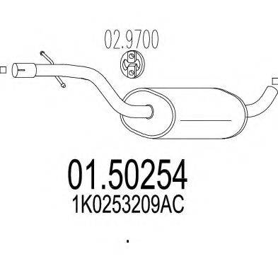 MTS 0150254 Середній глушник вихлопних газів