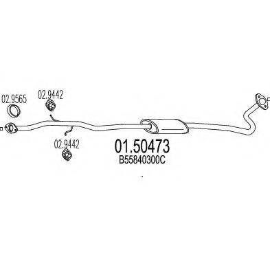 MTS 0150473 Середній глушник вихлопних газів