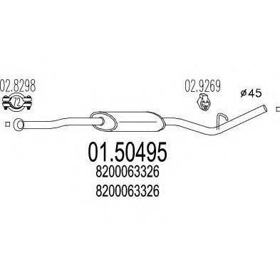 MTS 0150495 Середній глушник вихлопних газів