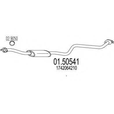 MTS 0150541 Середній глушник вихлопних газів