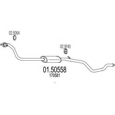 MTS 0150558 Середній глушник вихлопних газів