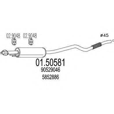 MTS 0150581 Середній глушник вихлопних газів