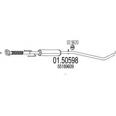 MTS 0150598 Середній глушник вихлопних газів