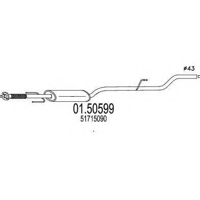 MTS 0150599 Середній глушник вихлопних газів