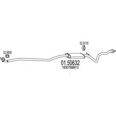 MTS 0150632 Середній глушник вихлопних газів