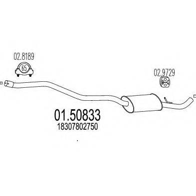 MTS 0150833 Середній глушник вихлопних газів
