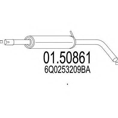 MTS 0150861 Середній глушник вихлопних газів