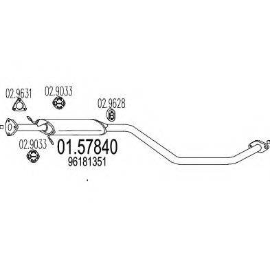 MTS 0157840 Середній глушник вихлопних газів