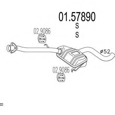 MTS 0157890 Середній глушник вихлопних газів