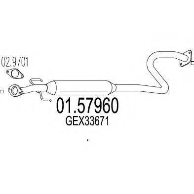 MTS 0157960 Середній глушник вихлопних газів