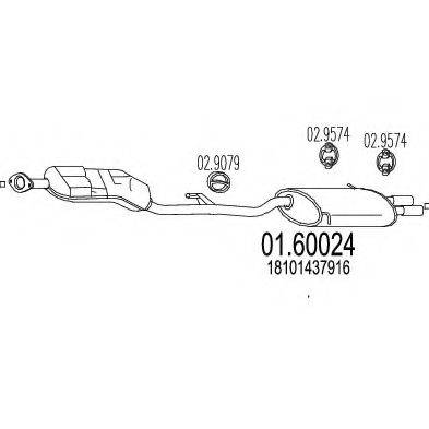 MTS 0160024 Глушник вихлопних газів кінцевий