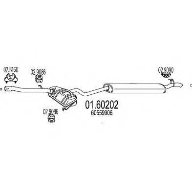 MTS 0160202 Глушник вихлопних газів кінцевий