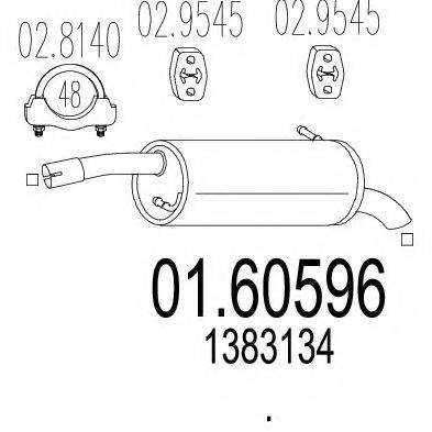MTS 0160596 Глушник вихлопних газів кінцевий