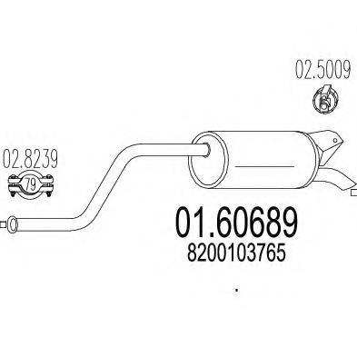 MTS 0160689 Глушник вихлопних газів кінцевий