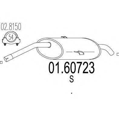 MTS 0160723 Глушник вихлопних газів кінцевий