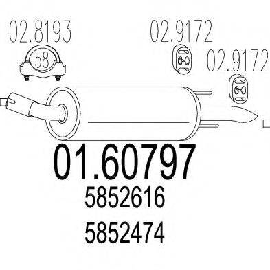 MTS 0160797 Глушник вихлопних газів кінцевий