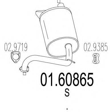 MTS 0160865 Глушник вихлопних газів кінцевий