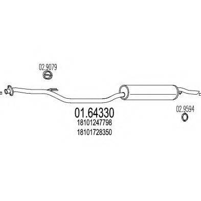 MTS 0164330 Глушник вихлопних газів кінцевий