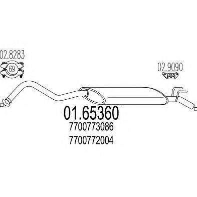 MTS 0165360 Глушник вихлопних газів кінцевий