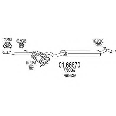 MTS 0166670 Глушник вихлопних газів кінцевий