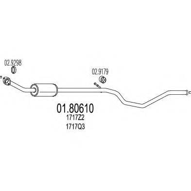 MTS 0180610 Середній глушник вихлопних газів