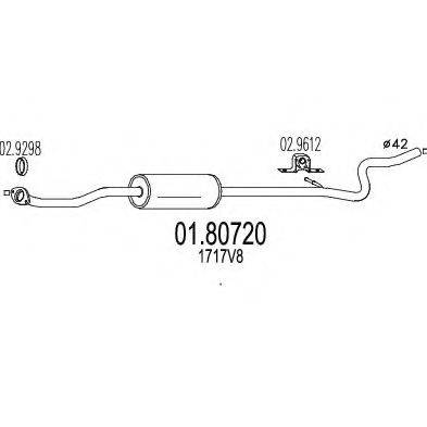 MTS 0180720 Середній глушник вихлопних газів