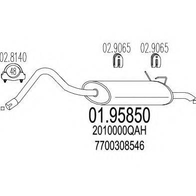 MTS 0195850 Глушник вихлопних газів кінцевий