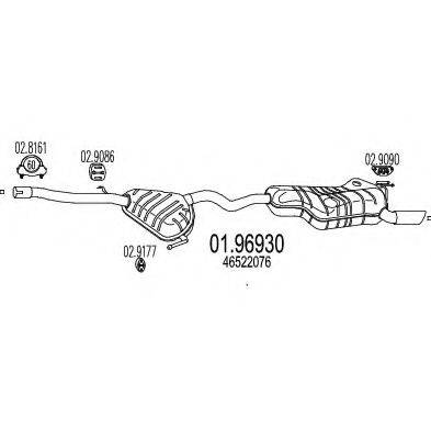 MTS 0196930 Глушник вихлопних газів кінцевий