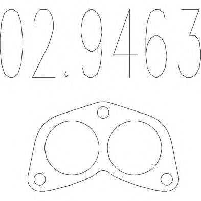MTS 029463 Прокладка, труба вихлопного газу
