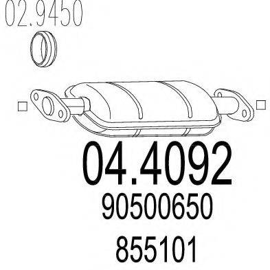 MTS 044092 Каталізатор